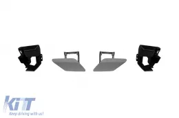 Paraurti anteriore A Design adatto per Mercedes E-Class W212 2010-2014 berlina, station wagon con PDC, con luci diurne DRL, con lavavetri-image-6144380