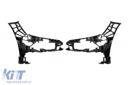 Paraurti anteriore A Design tipo 63 adatto per Mercedes CLS C218 2011-2015 con griglia GT cromata/nera ed elementi in vernice nera-image-6138423