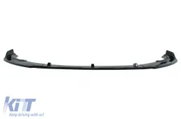 image-2-Paraurti anteriore Add-on Labbro spoiler per Audi A4 B9 8W 2016-2018 RS4 Look Nero lucido