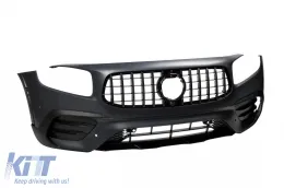 Paraurti anteriore Design A adatto per Mercedes GLB X247 2019-2023, con griglia GT cromata/nera-image-6264977