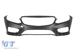 Paraurti anteriore Design Line adatto per Mercedes E-Class W212 Sedan, S212 Estate 2014-2016 con griglia a diamante nera-image-6237373