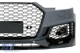 Paraurti anteriore per Audi A4 B9 8W Limousine Avant 2016-2018 Quattro RS4 Look Griglia-image-6073626