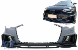 Paraurti anteriore per Audi A6 C8 4K 2018-2020 RS6 Design Griglie laterali PDC SRA-image-6082010