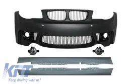 image-66-Paraurti Anteriore per BMW E87 2004-2012 1M Look Fendinebbia Minigonne Laterali