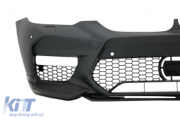 Paraurti anteriore per BMW Serie 5 G30 G31 2017-2019 M5 Sport Look con ACC-image-6086755