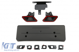 Paraurti anteriore per BMW Serie 5 G30 G31 2017-2019 M5 Sport Look con ACC-image-6086759