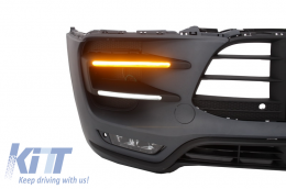Paraurti Anteriore per Porsche Macan 2014-07.2018 Turbo Look Griglie Fendinebbia-image-6022020