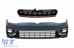 image-51-Paraurti anteriore per VW Golf 7.5 2017-2020 R Look griglie nero lucido