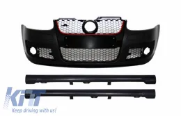 image-46-Paraurti anteriore per VW Golf Mk5 V Golf 5 2003-2007 GTI Look Gonne laterali Griglia