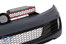 Paraurti anteriore per VW Golf VI 6 2008-2013 Griglia Fendinebbia GTI Look-image-6015253