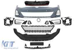 Paraurti anteriore per VW Golf VII 7 5G 2013-2017 7.5 GTI Look Griglia PDC SRA-image-6091345