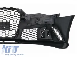 Paraurti anteriore RS6 adatto per Audi A6 C7 4G 2015-2018 con PDC, con coperture per gli ugelli del lavavetri-image-6145352