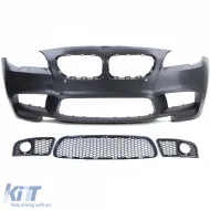 Paraurti anteriore sportivo + griglia + coperture adatte per BMW Serie 5 F10 F11 10-13-image-6201170