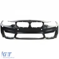 Paraurti anteriore sportivo + labbro spoiler adatto per BMW Serie 3 F30 F31 F80 11-19-image-6198365