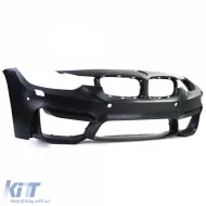 Paraurti anteriore sportivo + labbro spoiler adatto per BMW Serie 3 F30 F31 F80 11-19-image-6198367