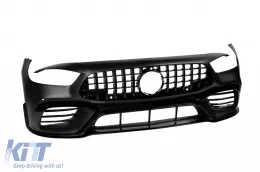 Paraurti anteriore tipo A Design GT63 con griglia in laccato nero tipo GT adatta per Mercedes A Design GT Coupé a 4 porte dopo il 2019-image-6265853