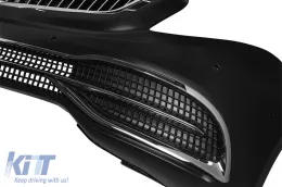 Paraurti anteriore tipo MB design adatto per Mercedes V-Class W447 2014-2023 con elementi cromati-image-6151437