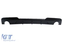 image-37-Paraurti Diffusore d'aria Doppia Uscita Scarico Unico per BMW Serie 5 F10 F11 Nero