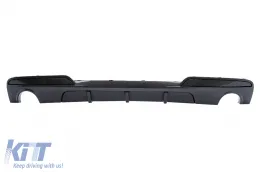 image-38-Paraurti Diffusore d'aria Doppia Uscita Scarico Unico per BMW Serie 5 F10 F11 Carbon Look