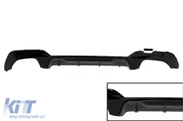 image-21-Paraurti Diffusore d'aria per BMW 3 G20 G28 Berlina G21 Touring 18-22 Nero & Carbon Look