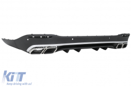 Paraurti Diffusore Punte Scarico per Mercedes Classe GLS X167 19+ GLS63 Look-image-6112902