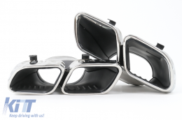 Paraurti Diffusore Punte Scarico per Mercedes Classe GLS X167 19+ GLS63 Look-image-6112907