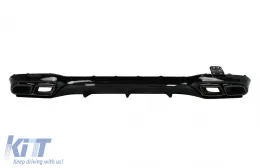 image-77-Paraurti Diffusore Scarico per Mercedes E W213 2016-2019 E63 Design Nero lucido