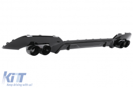Paraurti Diffusore Scarico Punte per BMW 3 G20 G28 Berlina G21 Touring  2018-06.2022 Nero-image-6126767