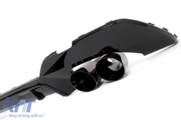 Paraurti Diffusore Scarico Punte per BMW 3 G20 G28 Berlina G21 Touring  2018-06.2022 Nero-image-6126769