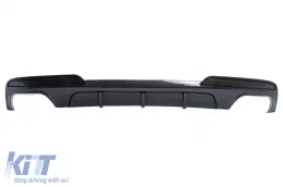 image-12-Paraurti Doppia uscita Diffusore d'aria Per BMW Serie 5 F10 F11 2011-2017 M Sport Carbon Look