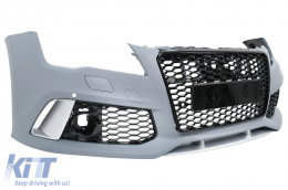 Paraurti Griglia a Nido D'ape per Audi A7 4G Pre-Facelift 2010-2014 RS7 Design-image-6099457