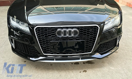 Paraurti Griglia a Nido D'ape per Audi A7 4G Pre-Facelift 2010-2014 RS7 Design-image-6114223