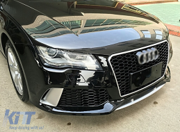 Paraurti Griglia a Nido D'ape per Audi A7 4G Pre-Facelift 2010-2014 RS7 Design-image-6114224