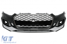 Paraurti Griglia per Audi A5 F5 2017-2019 Quattro RS5 Look Nido d'ape Nero-image-6099163