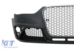 Paraurti per Audi A4 B8 Facelift 2012-2015 Griglie Fendinebbia RS4 Look-image-6079584