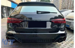 Paraurti per Audi A6 C8 4K Sedan 18+ Punte scarico diffusore RS Design-image-6126590