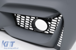 Paraurti per BMW 4 F32 F33 F36 13-17 M4 Look Nero Griglie Parafanghi anteriori Cofano-image-6074964