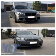 Paraurti per BMW 5 F10 F11 11-14 M-Technik Design Griglie Doppia Striscia Nero-image-6019319