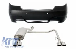image-56-Paraurti per BMW 5er E60 03-07 Diffusore Scarico Double Quad M5 Look con PDC