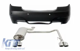 image-57-Paraurti per BMW 5er E60 07-10 Diffusore Scarico Double Quad M5 Look con PDC