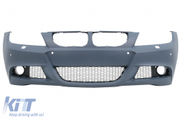 Paraurti per BMW Serie 3 E90 Berlina E91 Touring LCI 2008-2011 M-Technik Design con PDC SRA Fendinebbia-image-6112789