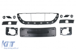Paraurti per BMW Serie 3 E90 Berlina E91 Touring LCI 2008-2011 M-Technik Design con PDC SRA Fendinebbia-image-6112800