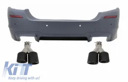 image-16-Paraurti per BMW Serie 5 F10 11-17 Diffusore Punte scarico Look carbonio M5