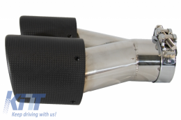 Paraurti per BMW Serie 5 F10 11-17 Diffusore Punte scarico Look carbonio M5-image-6057091