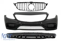 image-5-Paraurti per Mercedes Classe C W205 S205 14-18 Griglia Diffusore C63 Design