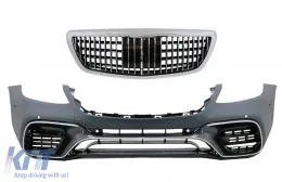 image-49-Paraurti per Mercedes S W222 Facelift 14-06.17 Verticale S63 Look Griglia Cromo