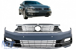 Paraurti per VW Passat B8 3G 2015-2018 R-Line Design Supporti SRA Griglia inferiore-image-6043348