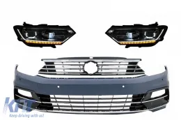 image-60-Paraurti per VW Passat B8 3G 2015-2018 R-Line Look Fari LED Dinamico