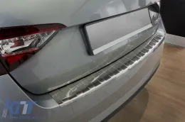 Paraurti posteriore Avisa protettore adatto per Skoda Superb Liftback 2015-2019, dopo il 2019, cromo-image-6211586