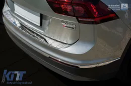 Paraurti posteriore Avisa protettore adatto per Volkswagen Tiguan, R-line, Allspace 2015-2020, dopo il 2020, eHybrid dopo il 2020, cromo-image-6211652